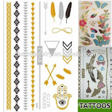 Gold-Tattoo-Aufkleber romantische Liebe Tattoo-Aufkleber einfache Design-Armband Tattoo YH041